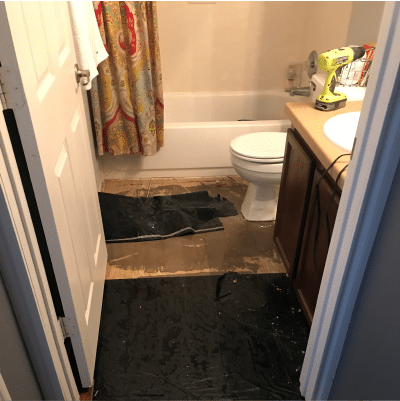 BATHROOM WATER DAMAGE REPAIR